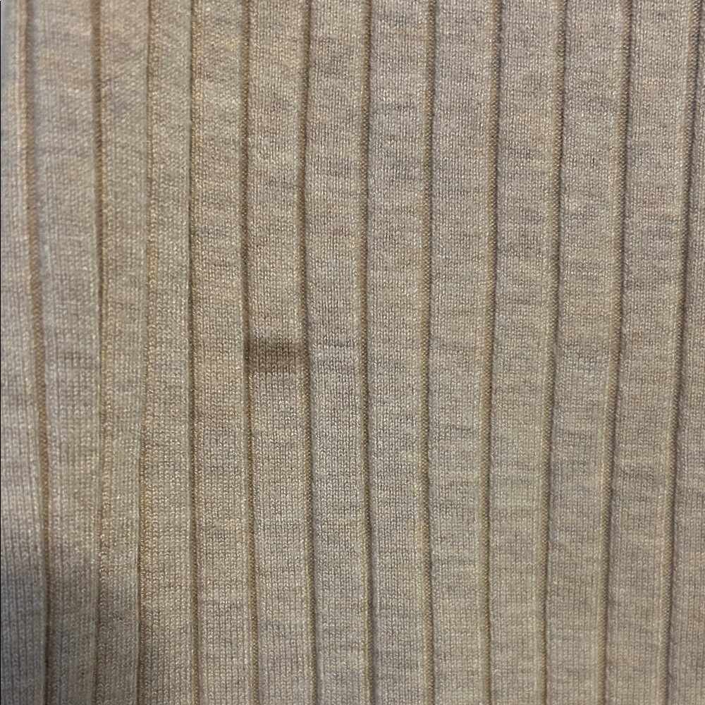 Beige Ribbed Short Sleeve Top perfect for business casual/casual - Picture 3 of 5